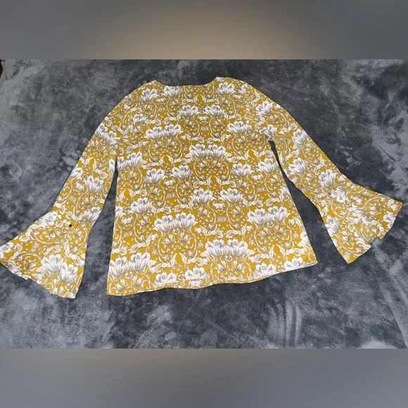 Banana Republic Yellow and White Floral Blouse - Picture 2 of 6